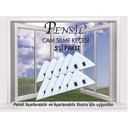 Pensil Ayarlanabilir 5'li Çift Yedek Cam Silme Bezi